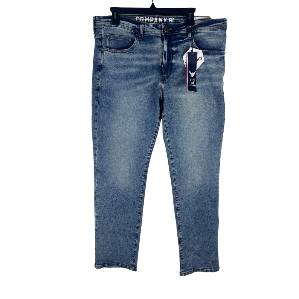 Company Eighty One Slim Straight Fit Mens Jeans 36x30 Blue Premium Stretch‎ NWT